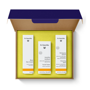 Dr. Hauschka Morning Ritual Gift Set // Gentle Cleanser for Sensitive Skin, Soothing and Calming Cleanser, Best Cleansing Balm, Best Cleanser, Hydrating Toner, Toner for Sensitive Skin, Poreless Toner, Hydrating Moisturiser for Dry Skin, Daily Moisturizer