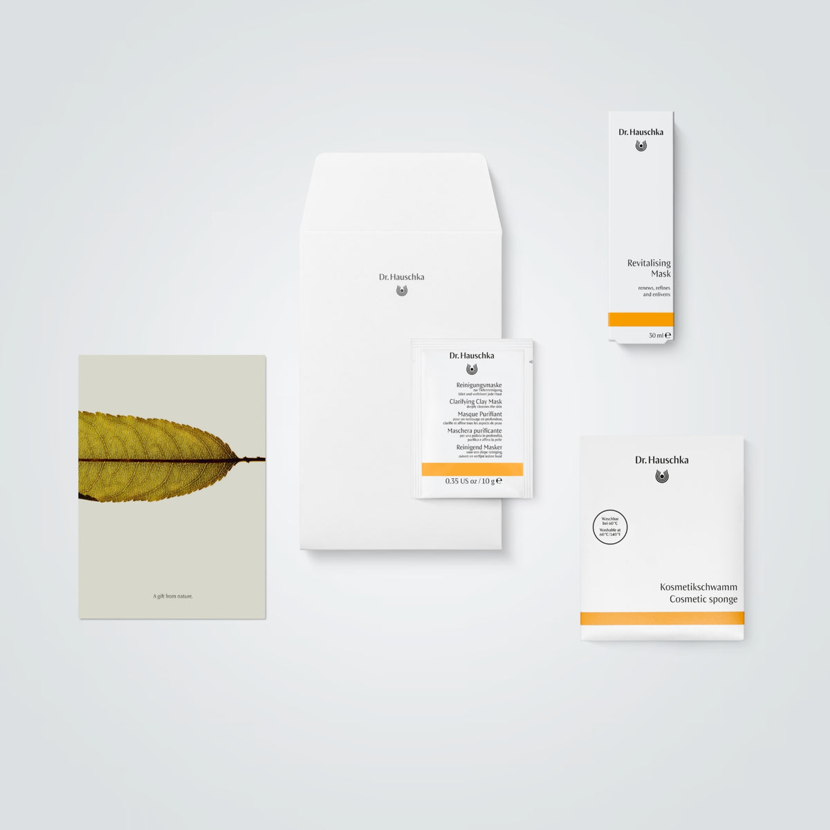 Dr. Hauschka Pure Gift Set Revitalising Mask Clarifying Clay Mask and Cosmetic Sponge