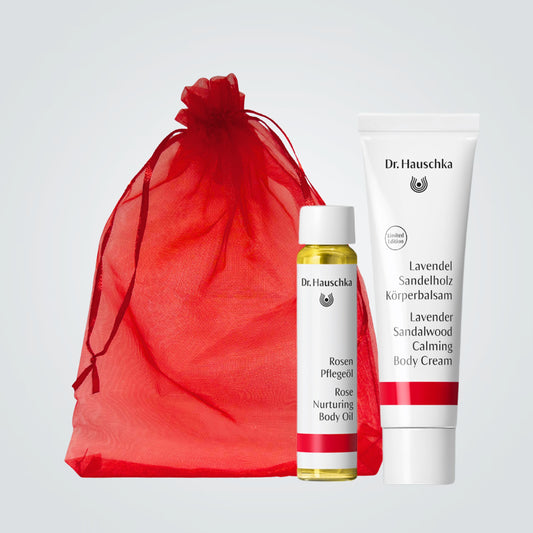 Dr. Hauschka natural body oil and Lavender Sandalwood Body Cream organic skincare gift Singapore