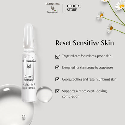 Dr. Hauschka Calm & Balance Ampoules in an evening skincare routine

